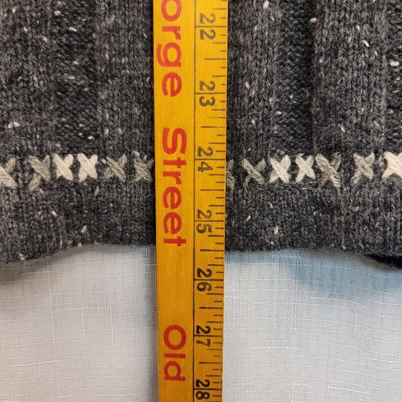 Woolrich Womens Sweater Vest 2XL Knit Zip Front Ribbed Nordic Pattern Lambs Wool - Picture 8 of 8